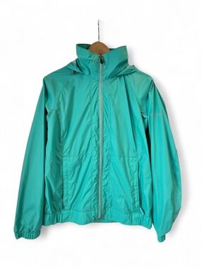 Columbia Aqua Teal Lightweight Windbreaker Jacket Size Medium